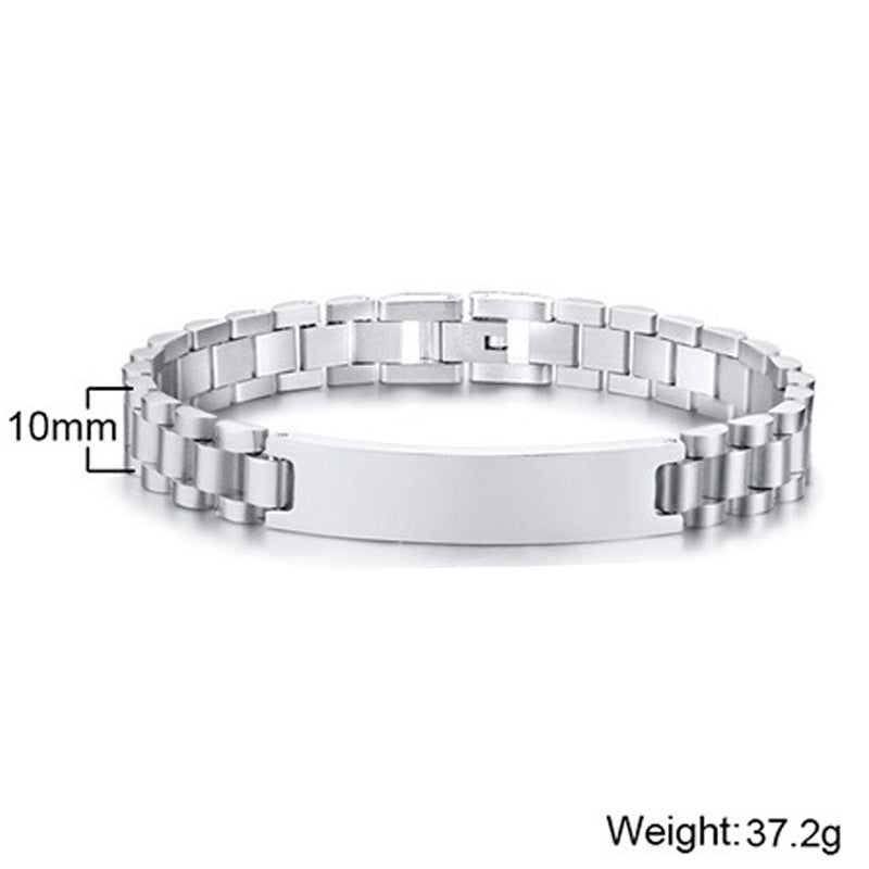 Steel Ornament Stainless Curved Can Carve Bracelets