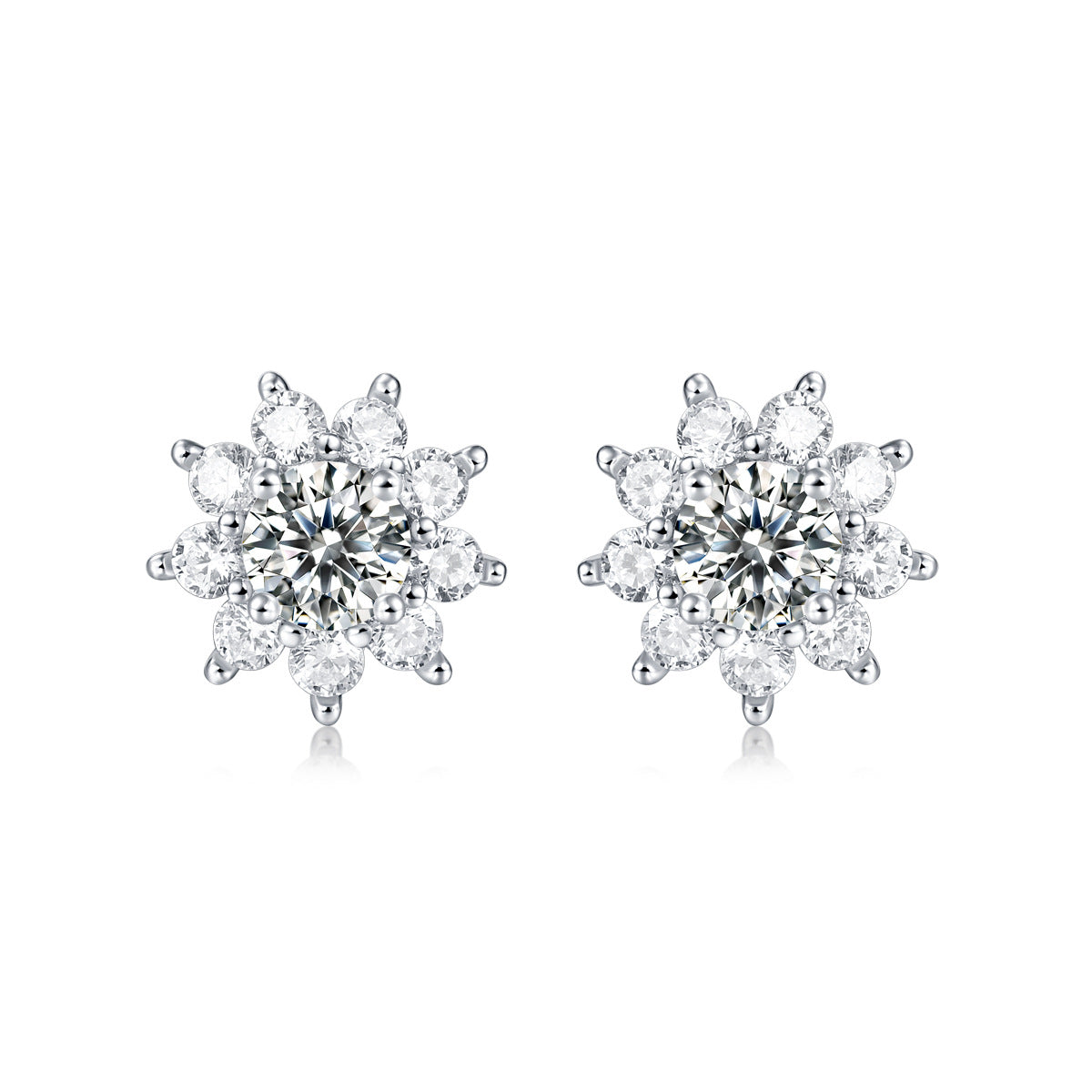 Moissanite Early Snow Fashion Trendy Sun Earrings