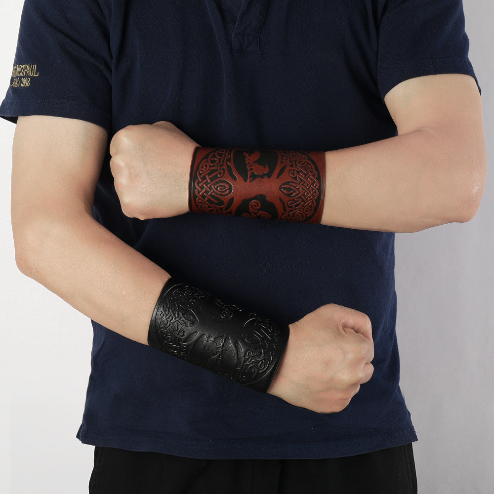 Baum-Armband, einfache Wax-Line-Handarmbänder aus gewebtem Leder