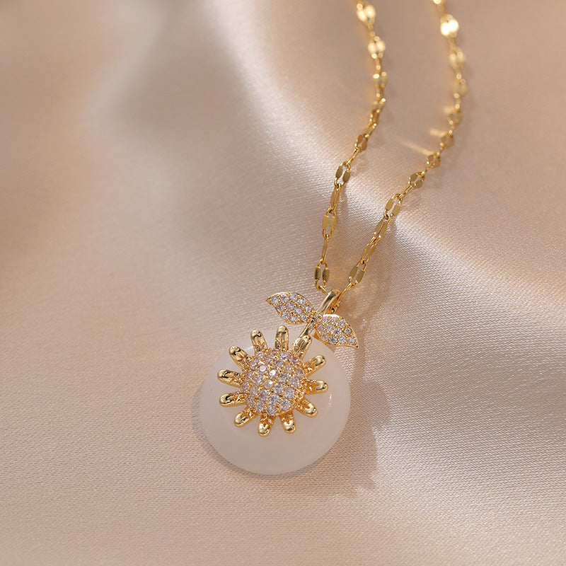 Sunflower Ornament Light Luxury Minority Gentle Necklaces