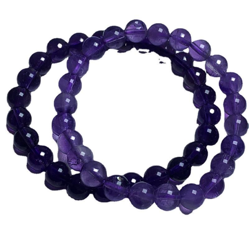 Natural Amethyst Dark Purple Transparent Lavender Bracelets