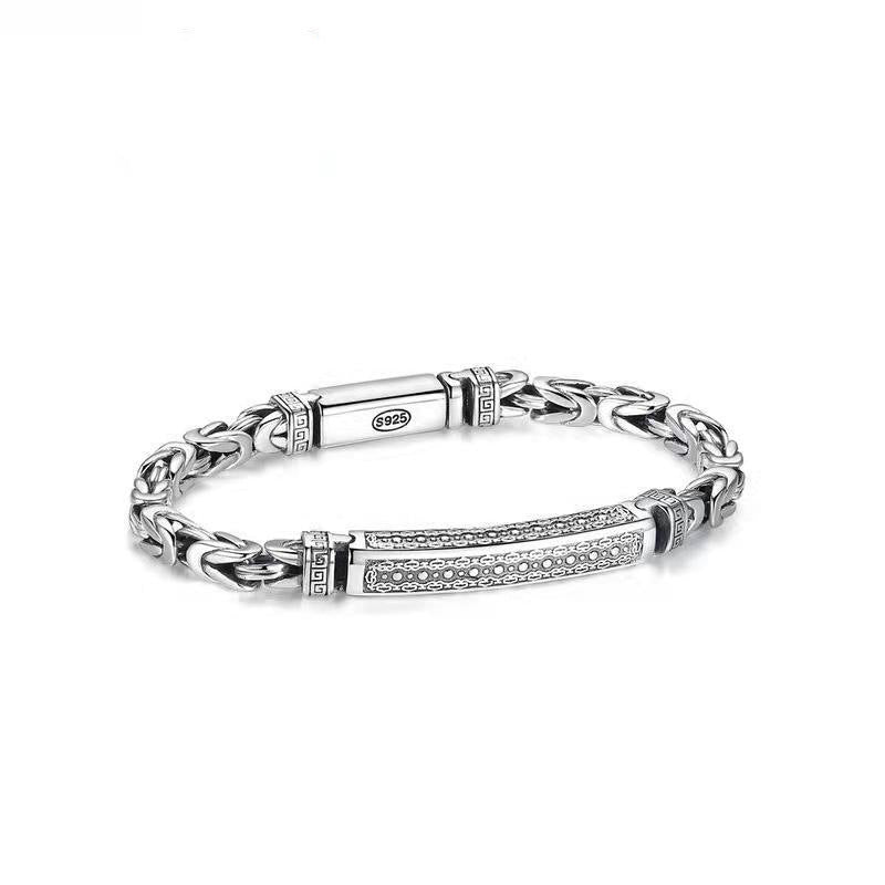 Men's Keel Safety Pattern Woven Chain Simple Bracelets