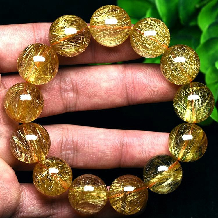 Brazil Yellow Hair Crystal Lucky Female Summer Couple Gold Bracelets