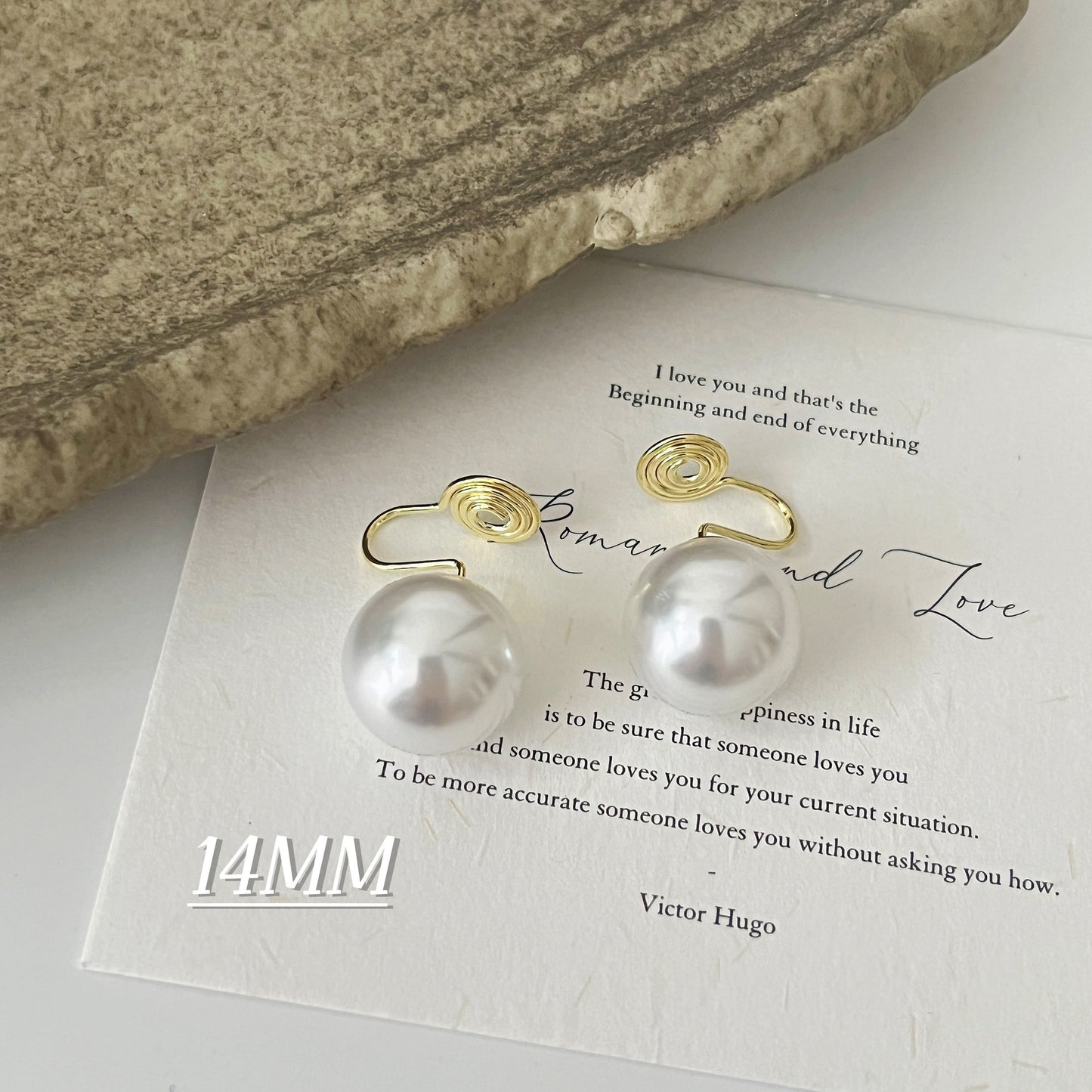Women's Pearl Mosquito Coil Without Pierced Ears French Style Retro Elegant Ear Clip