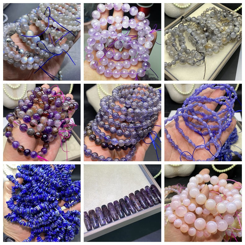 Purple Yellow Pink Crystal Blue Gray Bracelets