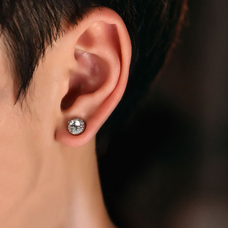 Men's Magnetic Zircon Earless High-grade Sense Personality Ear Clip