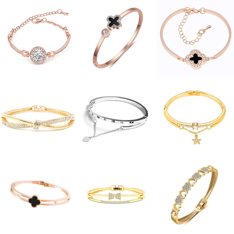 Stall Night Market Zircon Diamond Alloy Bracelets