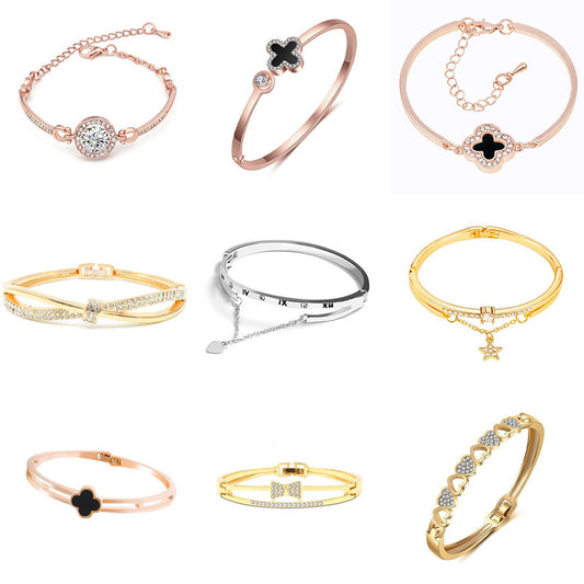 Stall Night Market Zircon Diamond Alloy Bracelets