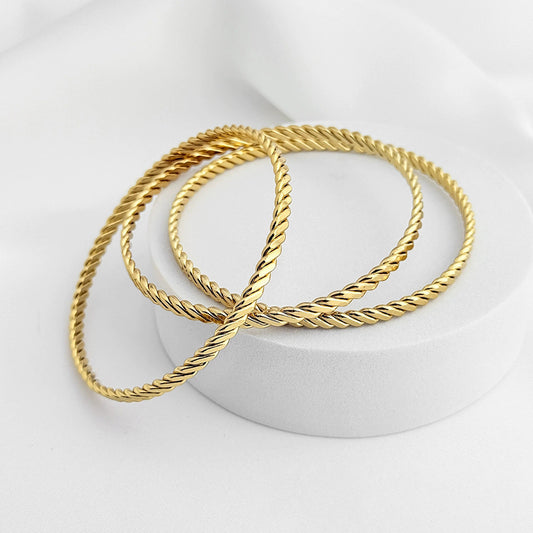 Steel Square Thread Twist Fashionable Elegant Without Changing Color Bracelets