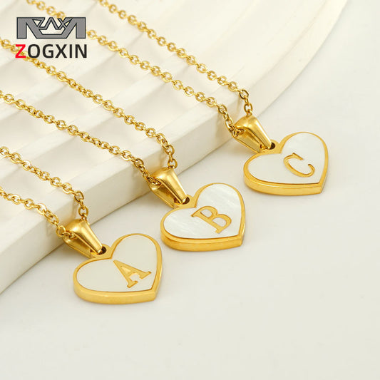 Inlaid Shell Female Temperament Wild Stainless Necklaces