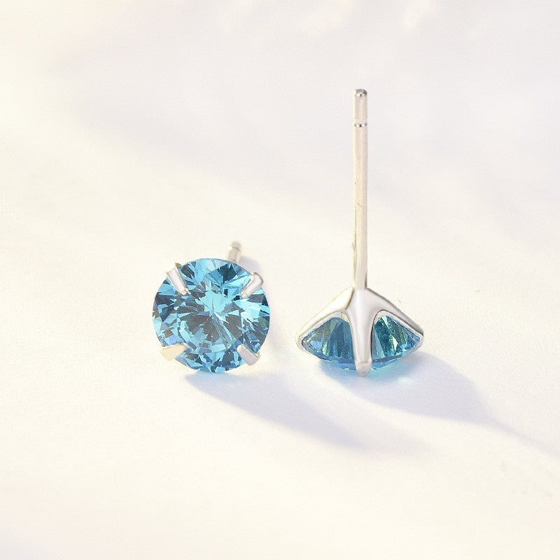 Fashion Zircon Twee Birthday Sier Sterling Earrings