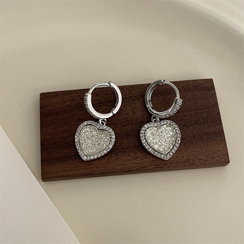 Women's Love Ear Clip Light Luxury High-grade Earrings