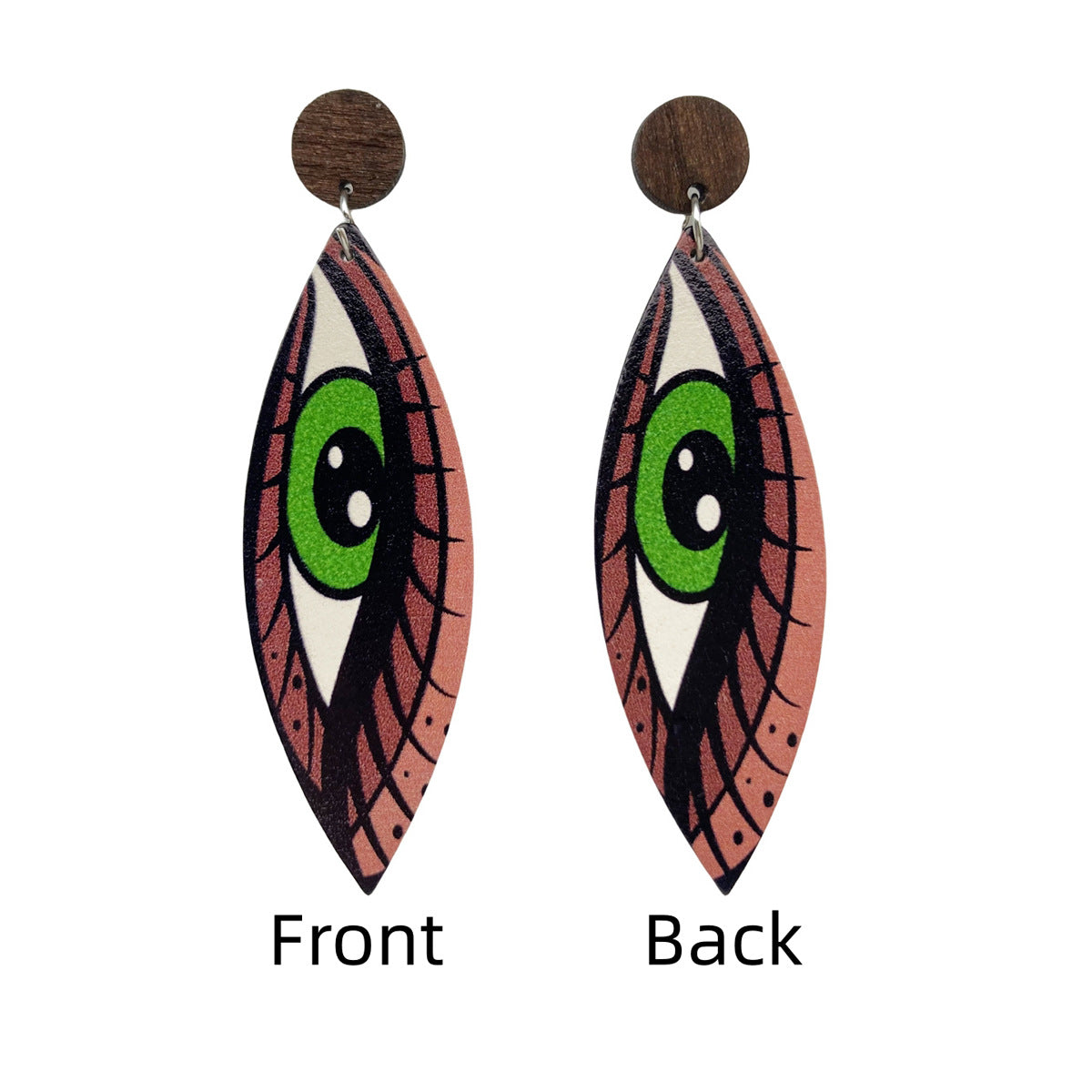 Attractive Wooden Accessories Devil's Eye Personalized Earrings