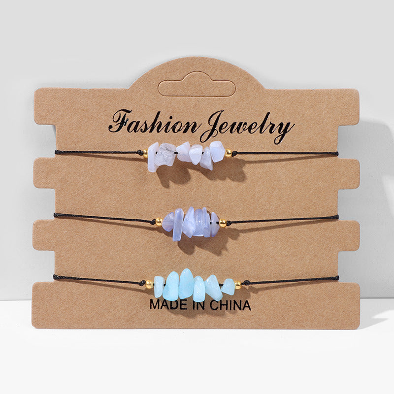 Natural Crystal Gravel Female Irregular Rough Stone Bracelet