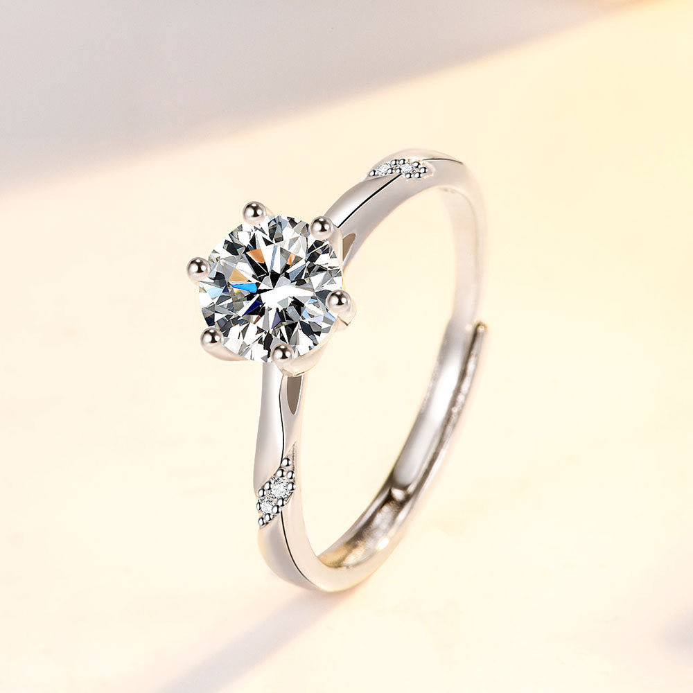 Carat Flower Arm Inlaid Diamond In The Debris Rings