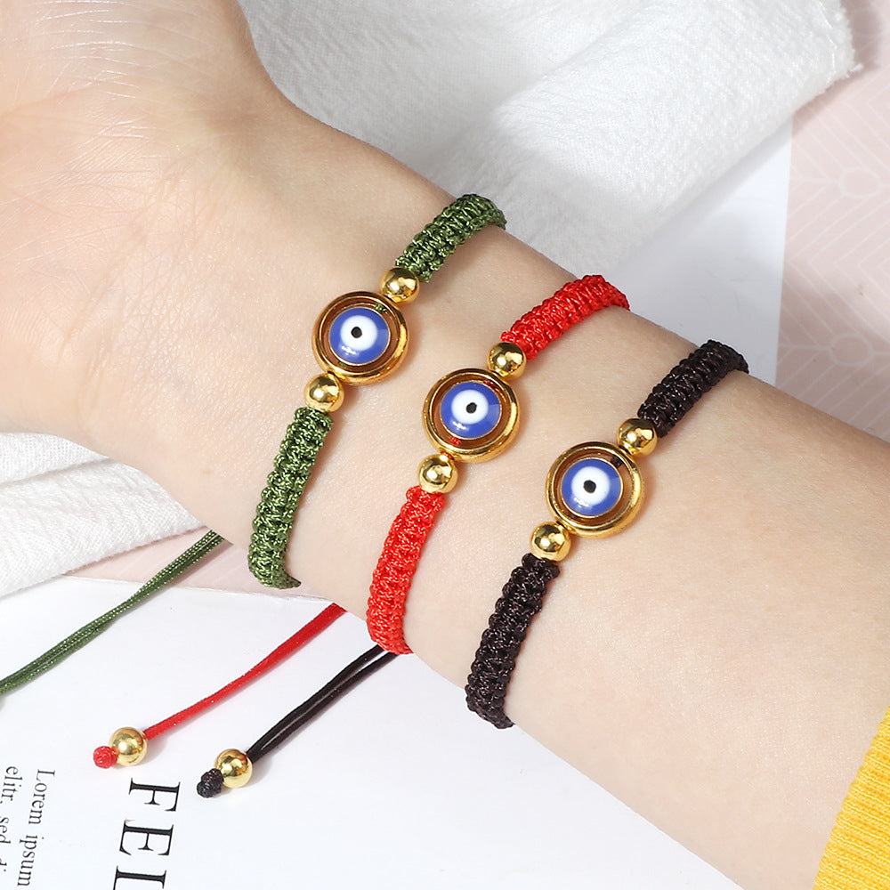 Weave Eye Life Red Rope Beaded Bracelets