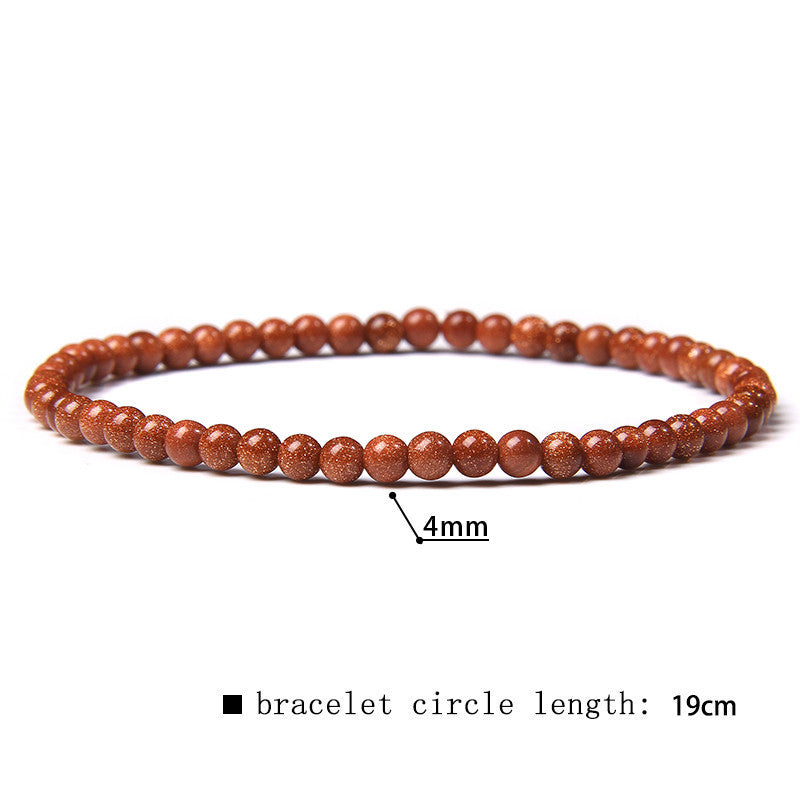 Women's Natural Stone Mini Energy Glossy Beads Bracelets