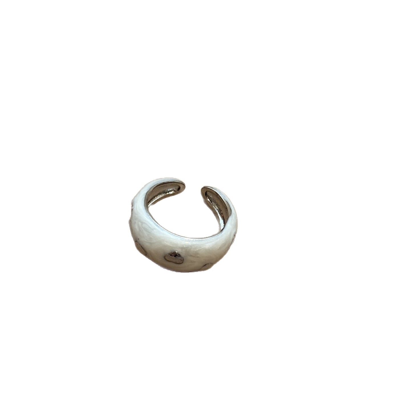 Chocolate High-grade Wine Red Enamel Drop Oil Love Heart Flowers Ring