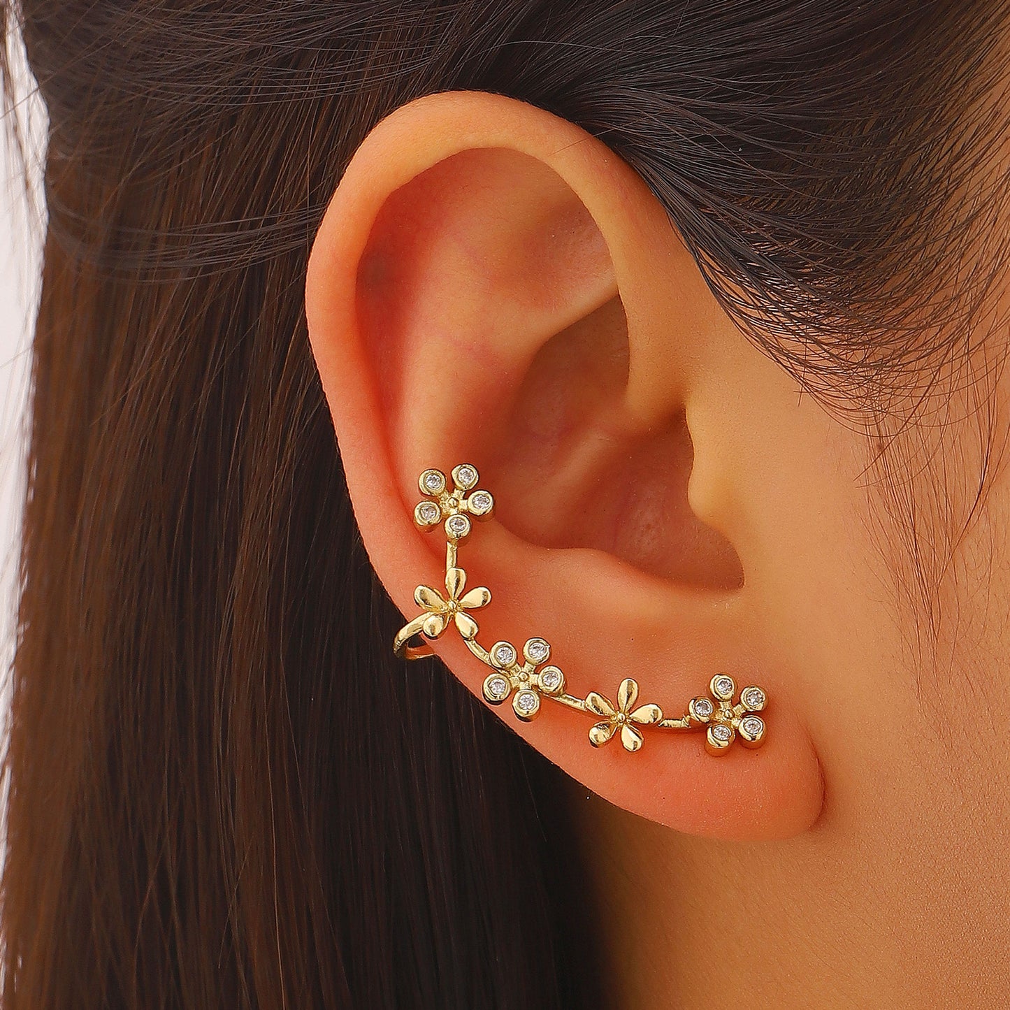 Diamond Butterfly Female Fashion Exaggerated Wings Ear Clip