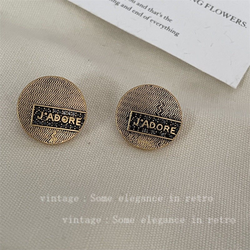 Vintage Niche Design Exaggerated Style Sier Earrings