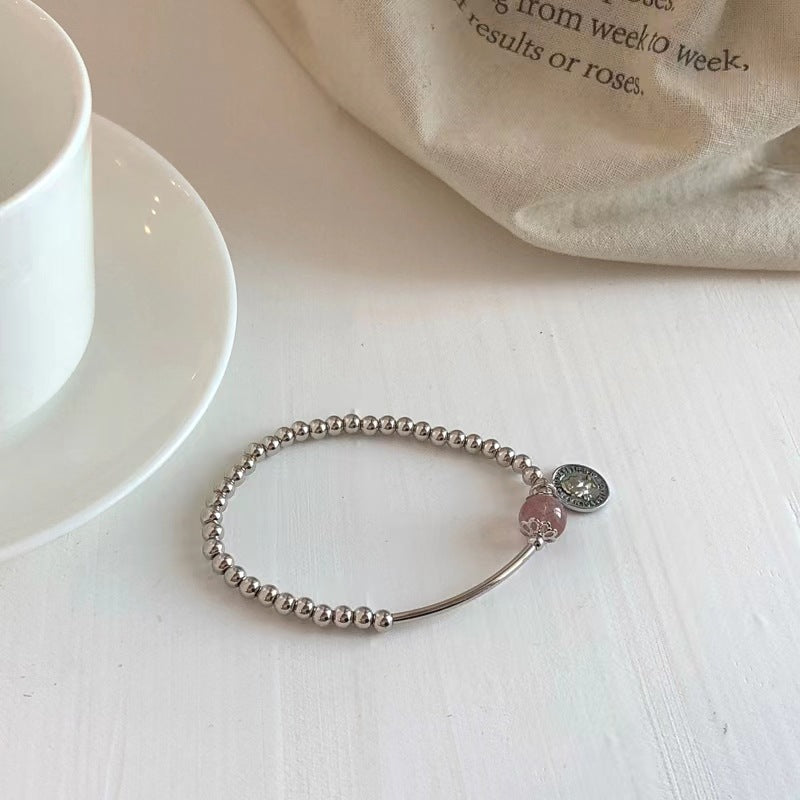 Bracelets ronds à tête de fraise pour femmes, vent froid