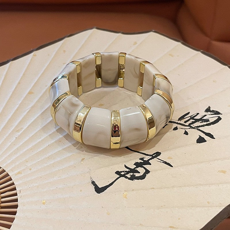 Irregular Resin Mori Style Simple Commute Light Bracelets