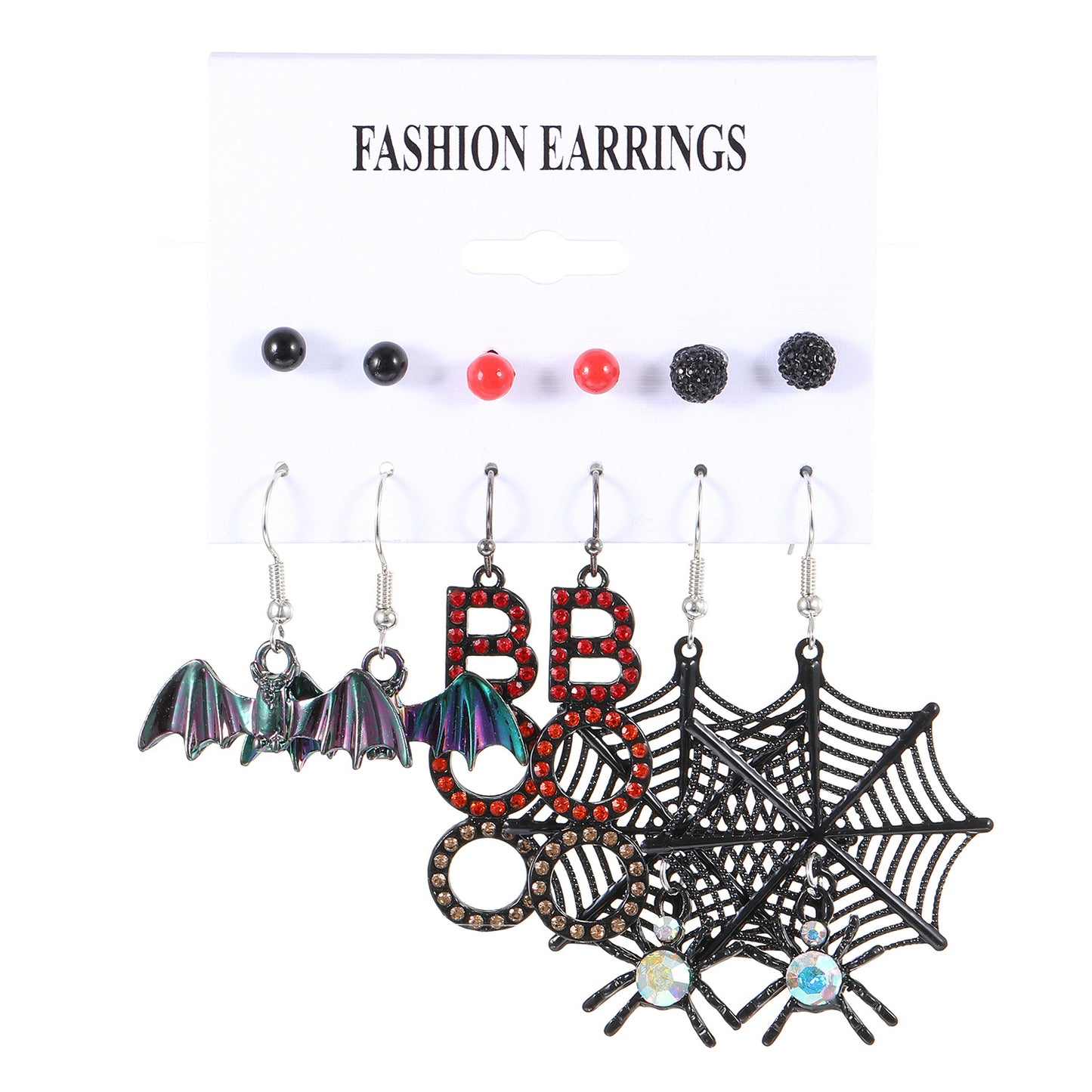 Women's Halloween Personality Horror Funny Pieces Suit Earrings