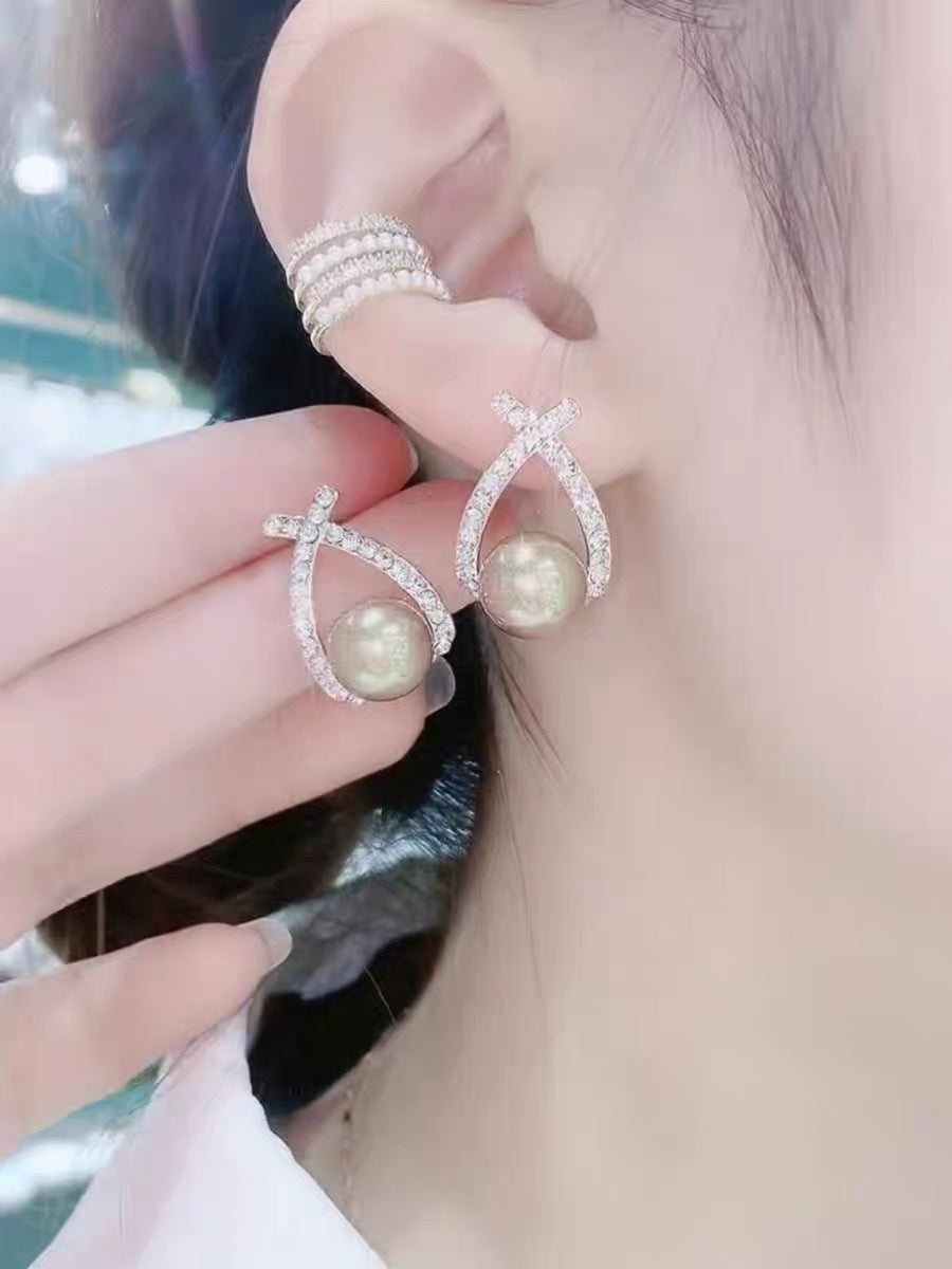 Boucles d'oreilles lumineuses en perles pour femmes, tendance, personnalisées, Design de niche