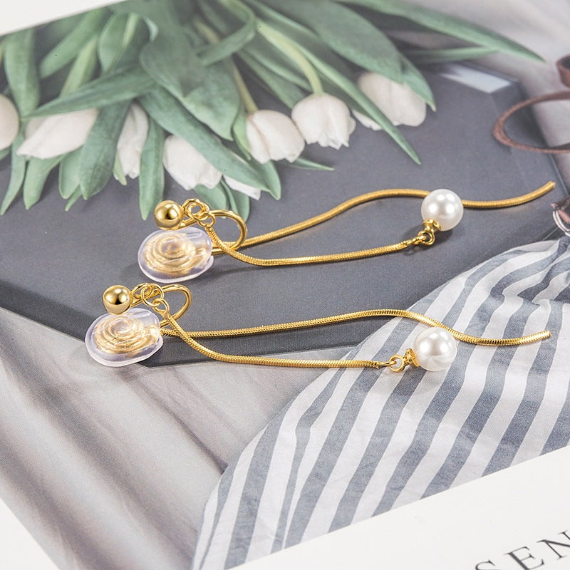 Pearl Niche Design Senior Mosquito Coil Painless Without Piercing Female Ear Clip