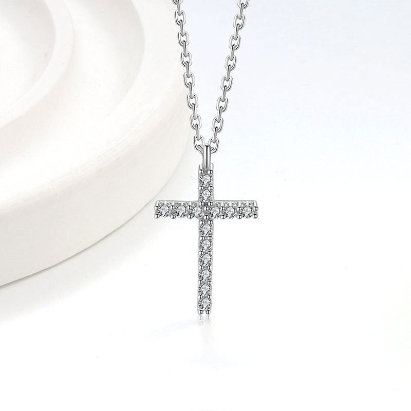Women's Simple Light Cross Style Korean Elegant Mini Clavicle Chain Fashion Necklace