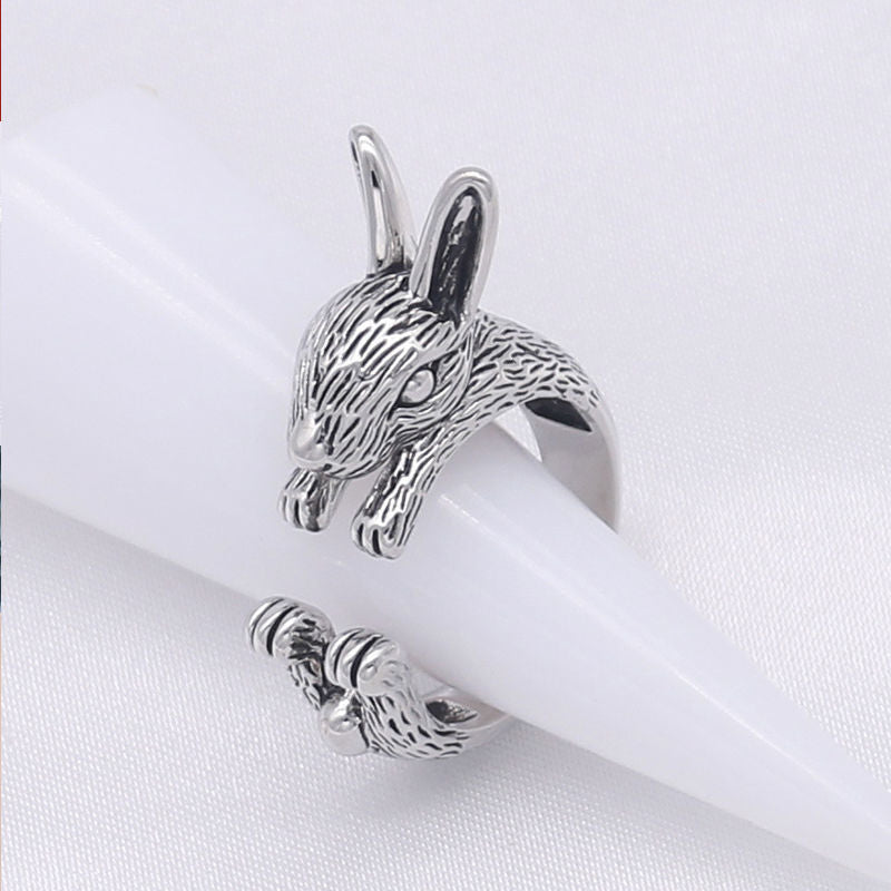 Women's & Men's Sign Of Rabbit Vintage Opening Adjustable Lucky Personality Fashion Hip Rings