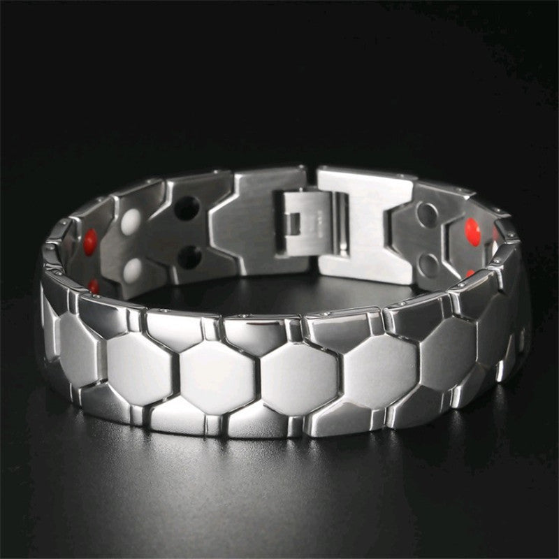 Abnehmbare, sphärische Armbänder mit Doppelpunkt-Magnetenergie für Herren