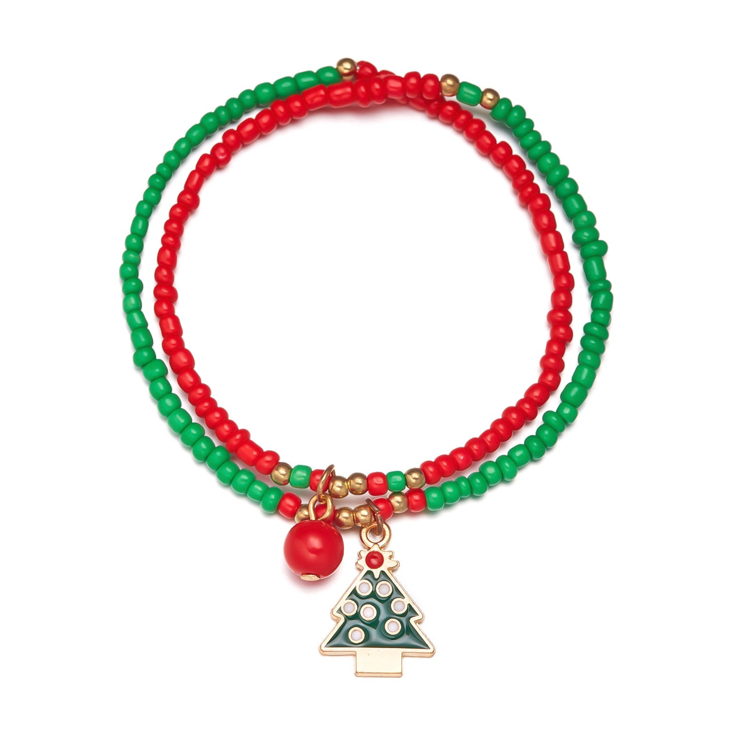 Creative Christmas Holiday Santa Claus Beads Bracelets