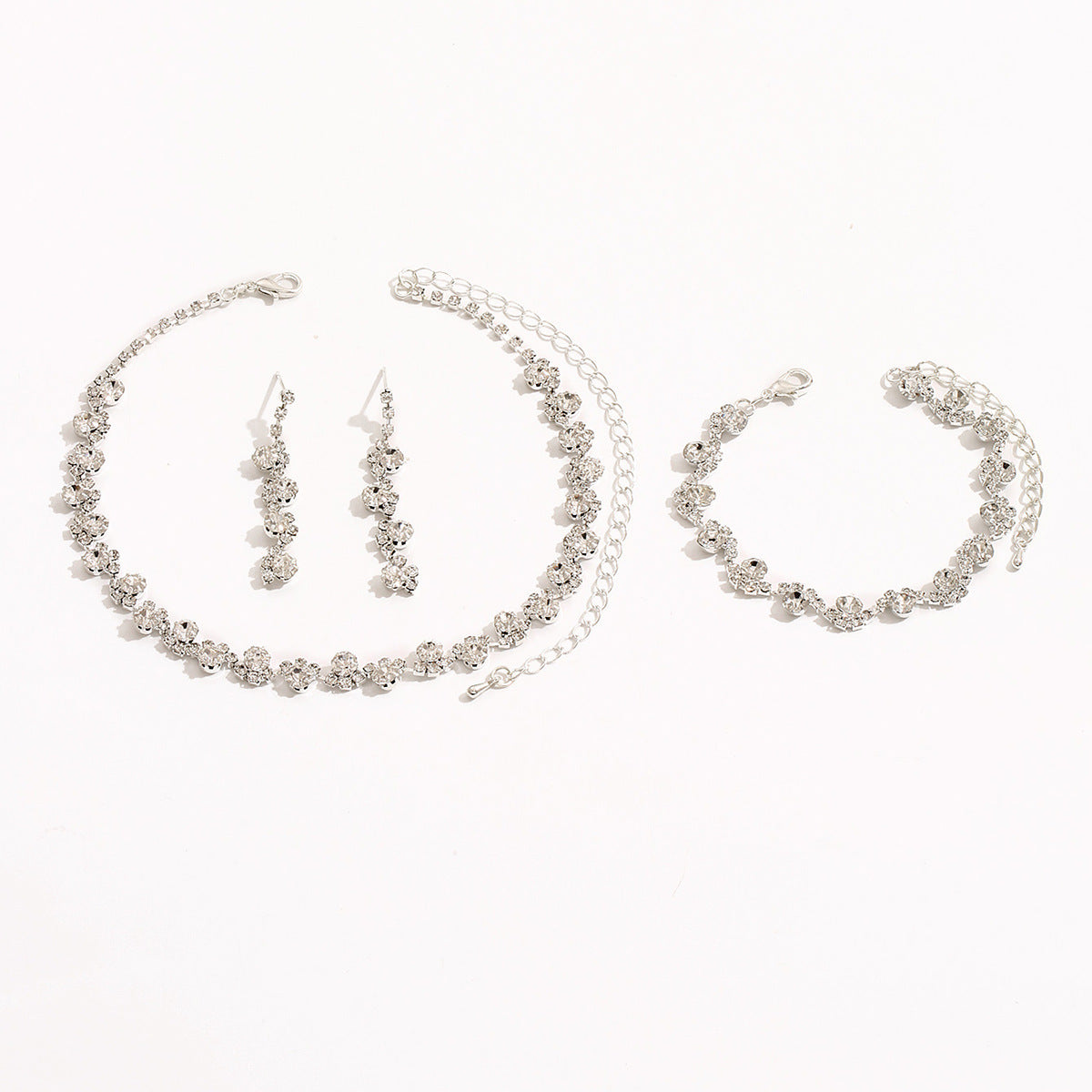 Exquisite Claw Chain Zircon Clavicle Dinner Jewelry Set