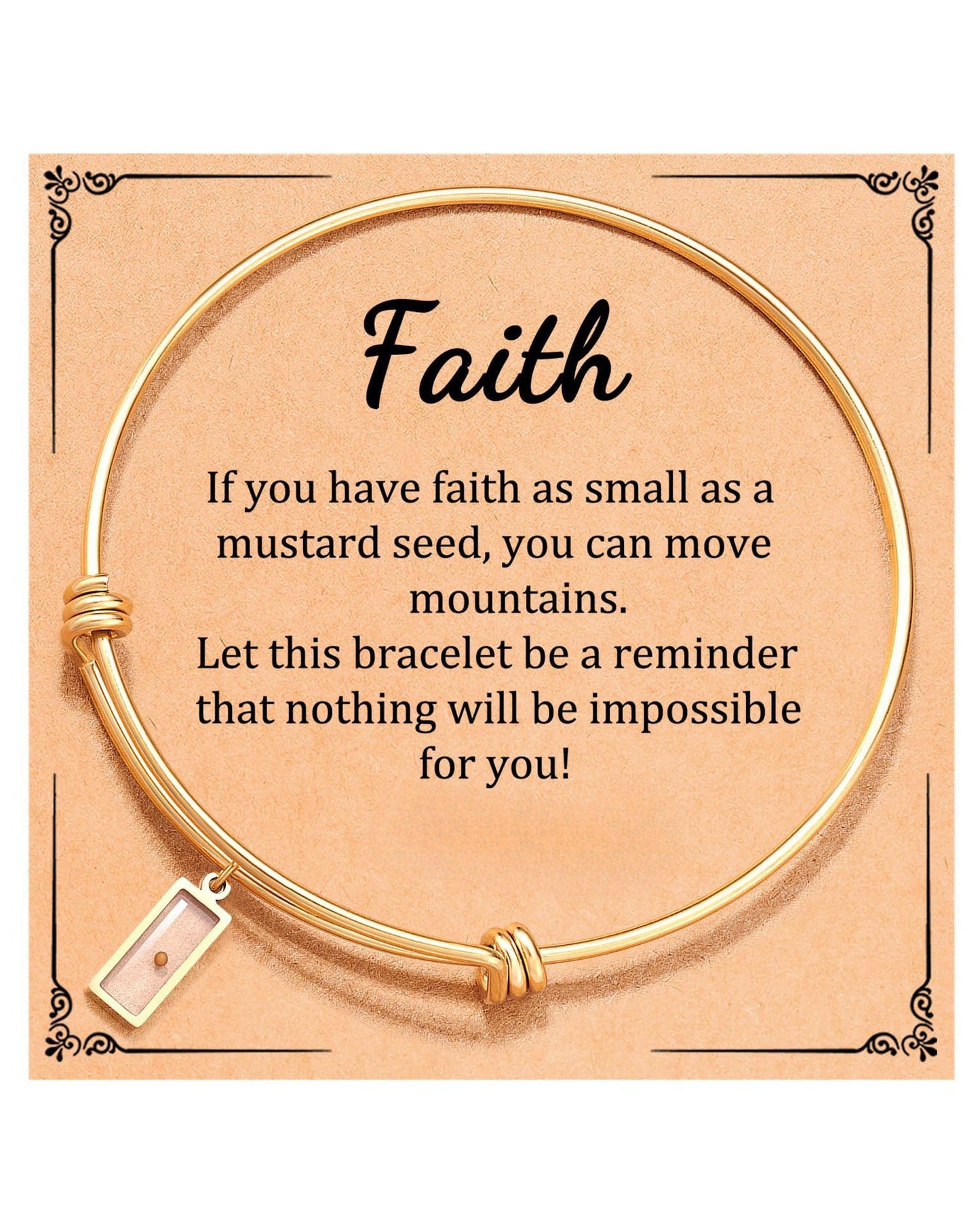 Women's & Men's Gold Vegetable Seed Stainless Steel Gold-plated Easter Gift Bracelet