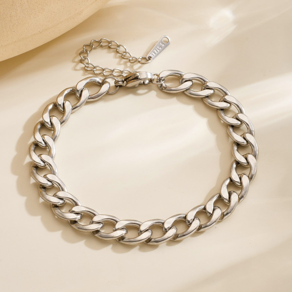 Elegant Charm Stainless Steel Diamond Gemstone Bracelet