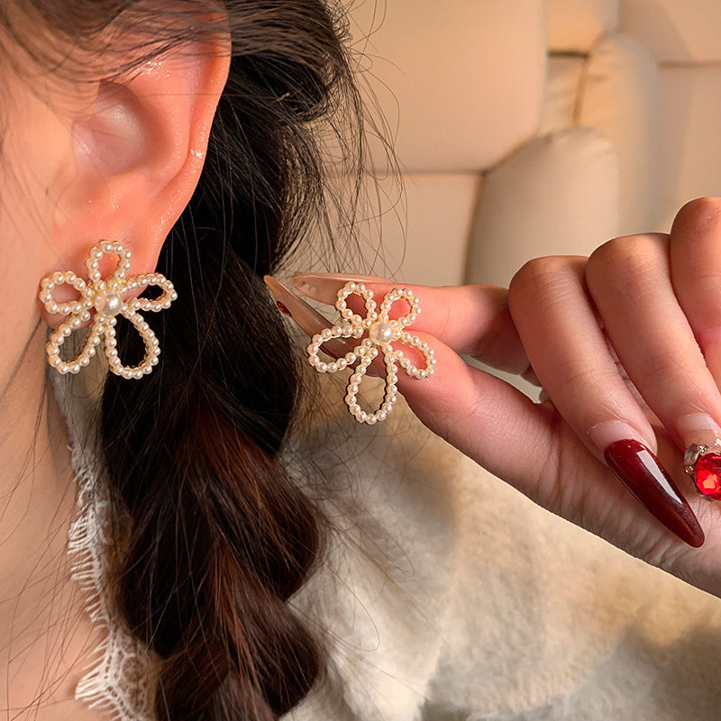 Women's Vacation Style Super Fairy Sweet Flower Seaside Colorful Little Wild Earrings