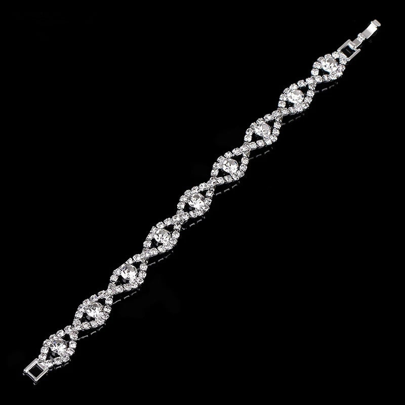 Korean Fashion Rhinestone Simple Square Ornament Bracelets