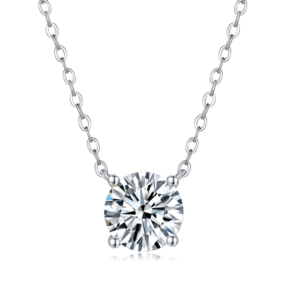 Women's Popular Fashion Classic Four Claw 2 Karat Simulation Pendants