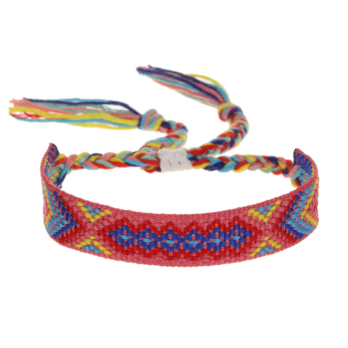 Hand-woven Adjustable Ethnic Friendship Rainbow Carrying Bracelets