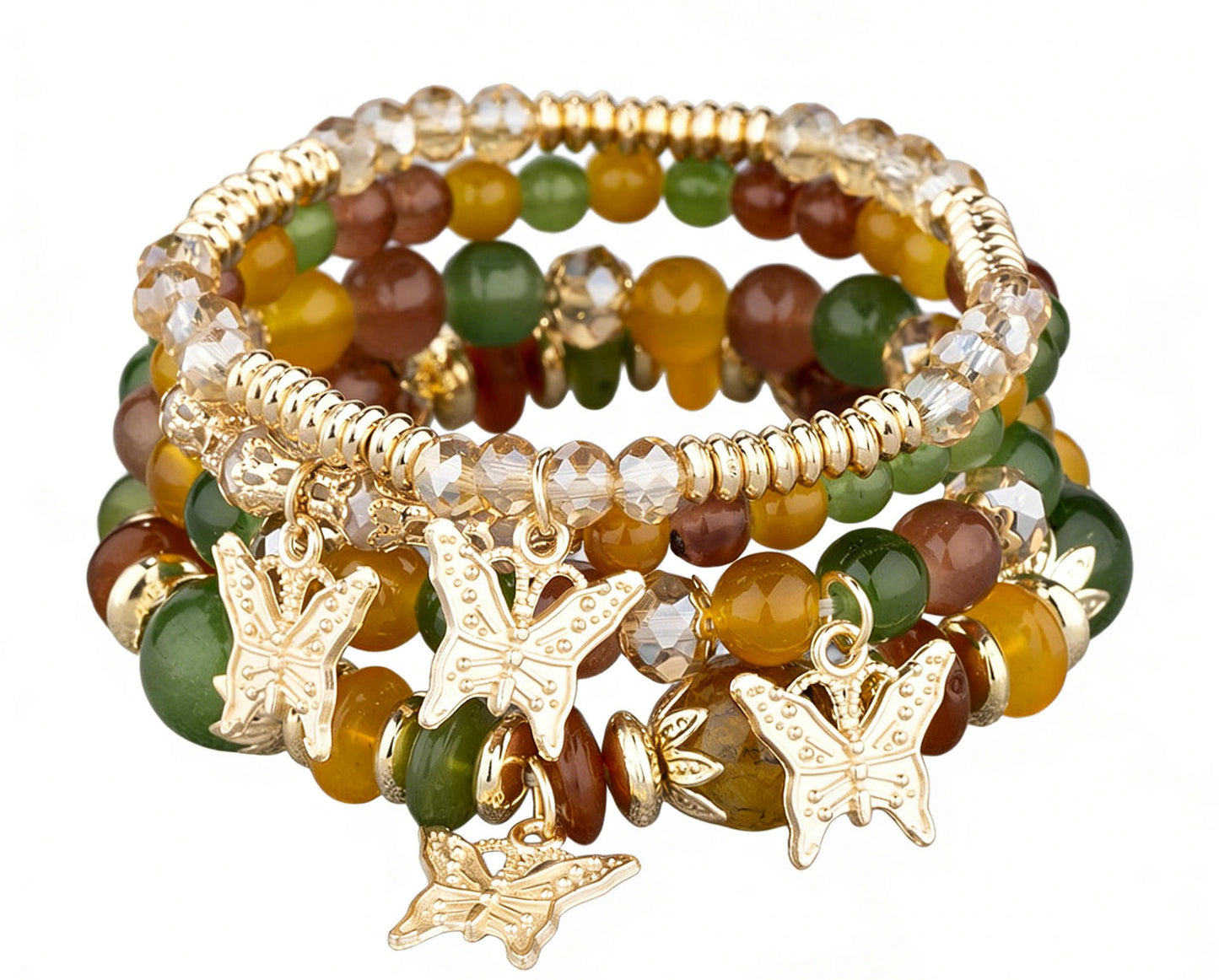 Trendy Bohemian Butterfly Crystal String Beads Bracelets