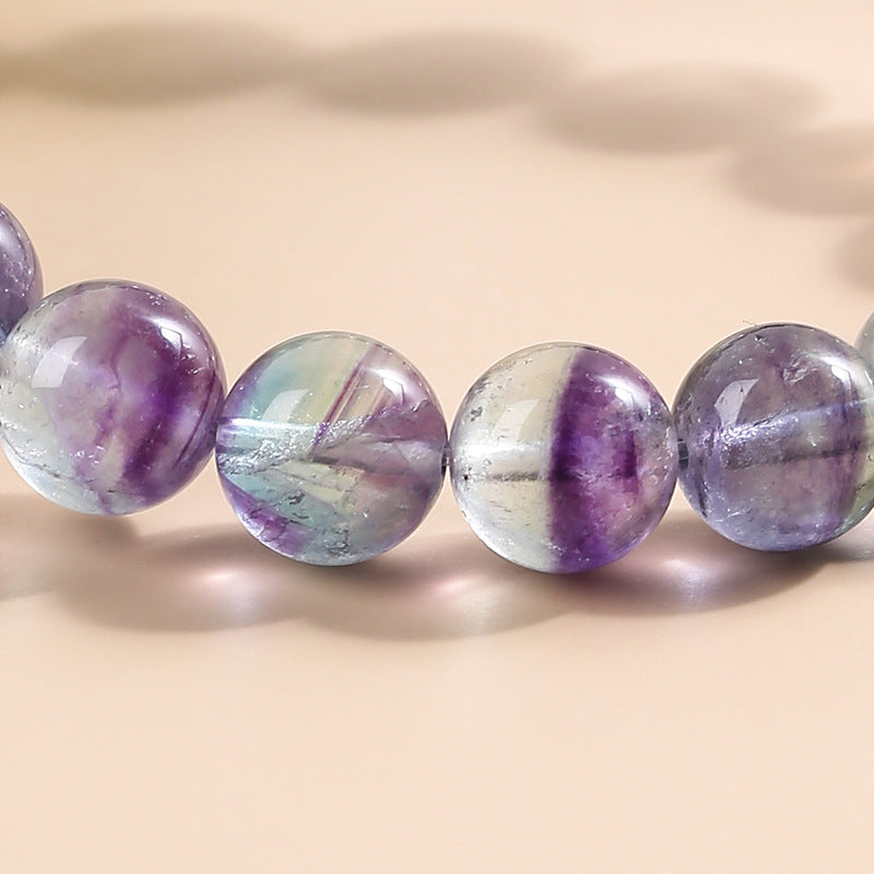 Fluorite Niche Gradient Purple Color Green Bracelets