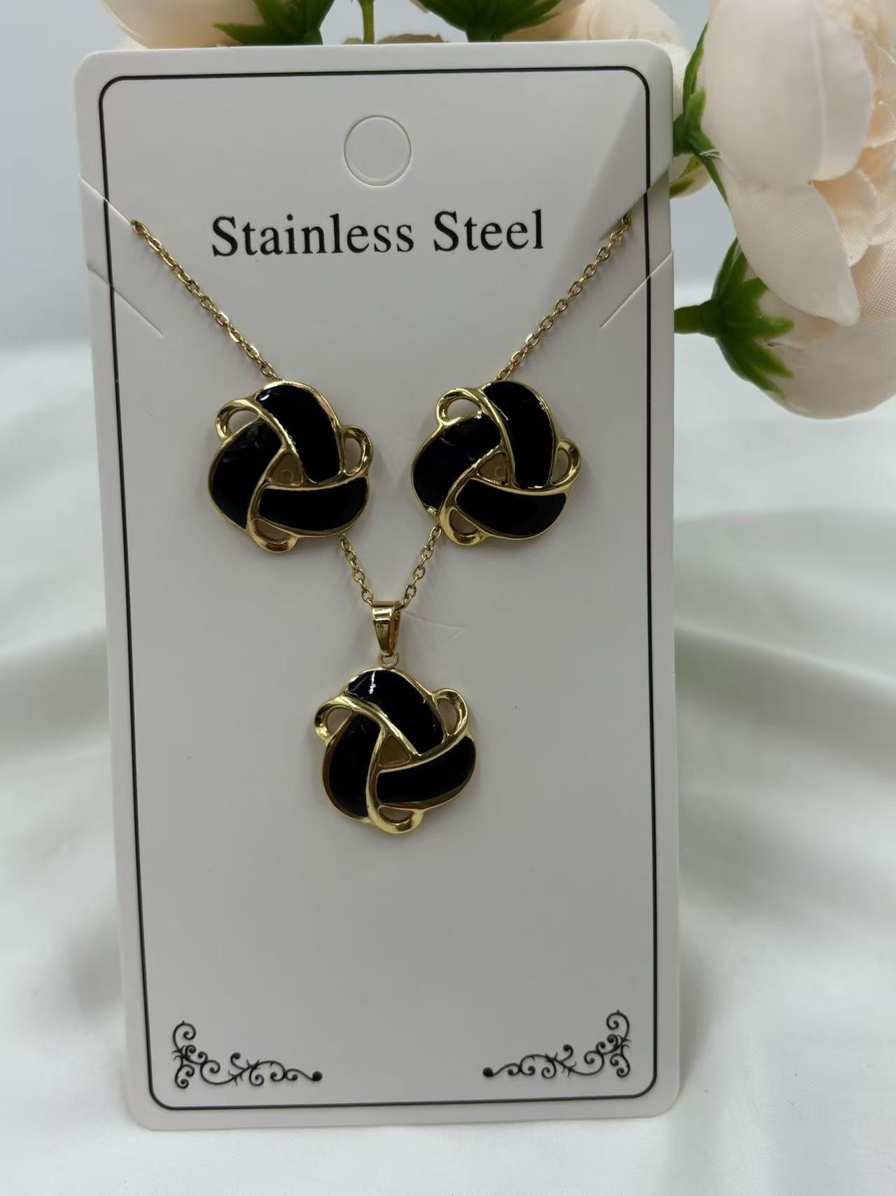 Women's Oil Dripping Flower Stainless Steel Gold Plating Elegant Rings