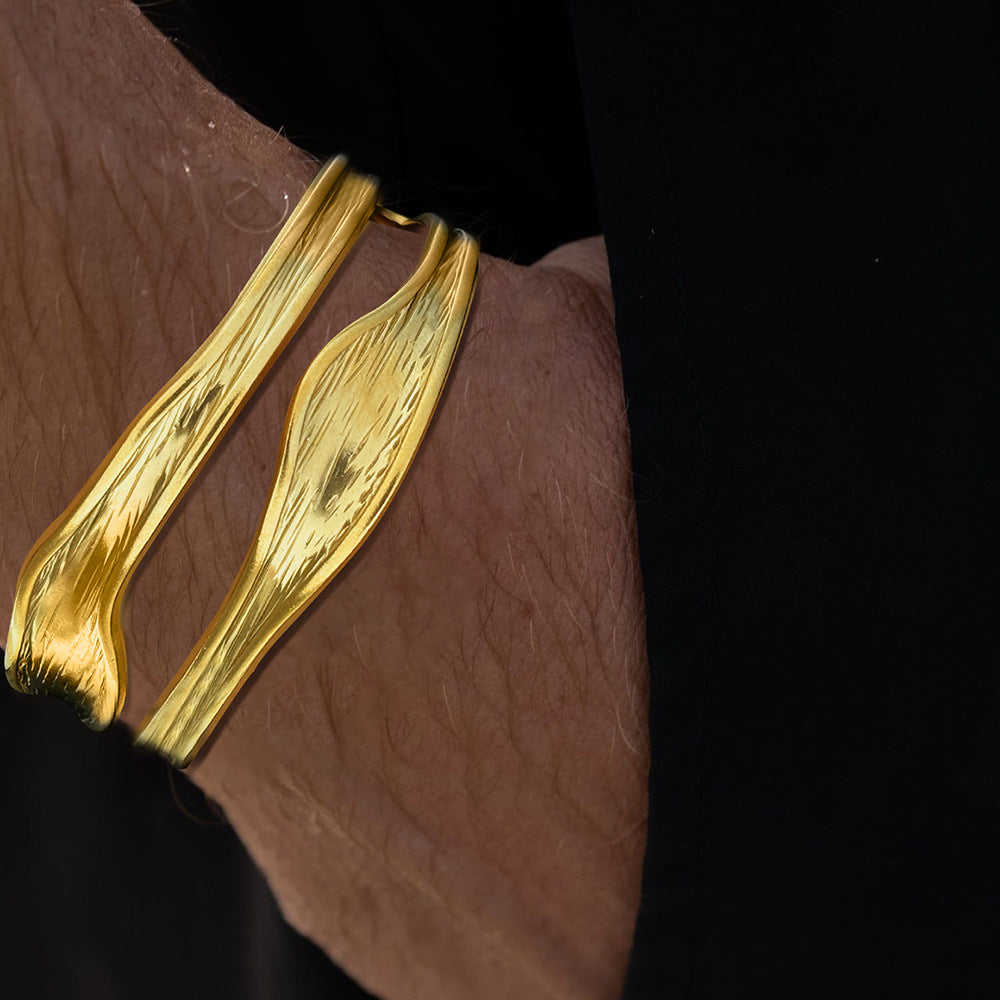Stainless Steel Irregular Geometric Gold Advanced Bracelets