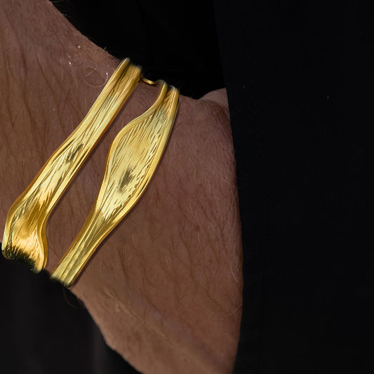 Stainless Steel Irregular Geometric Gold Advanced Bracelets