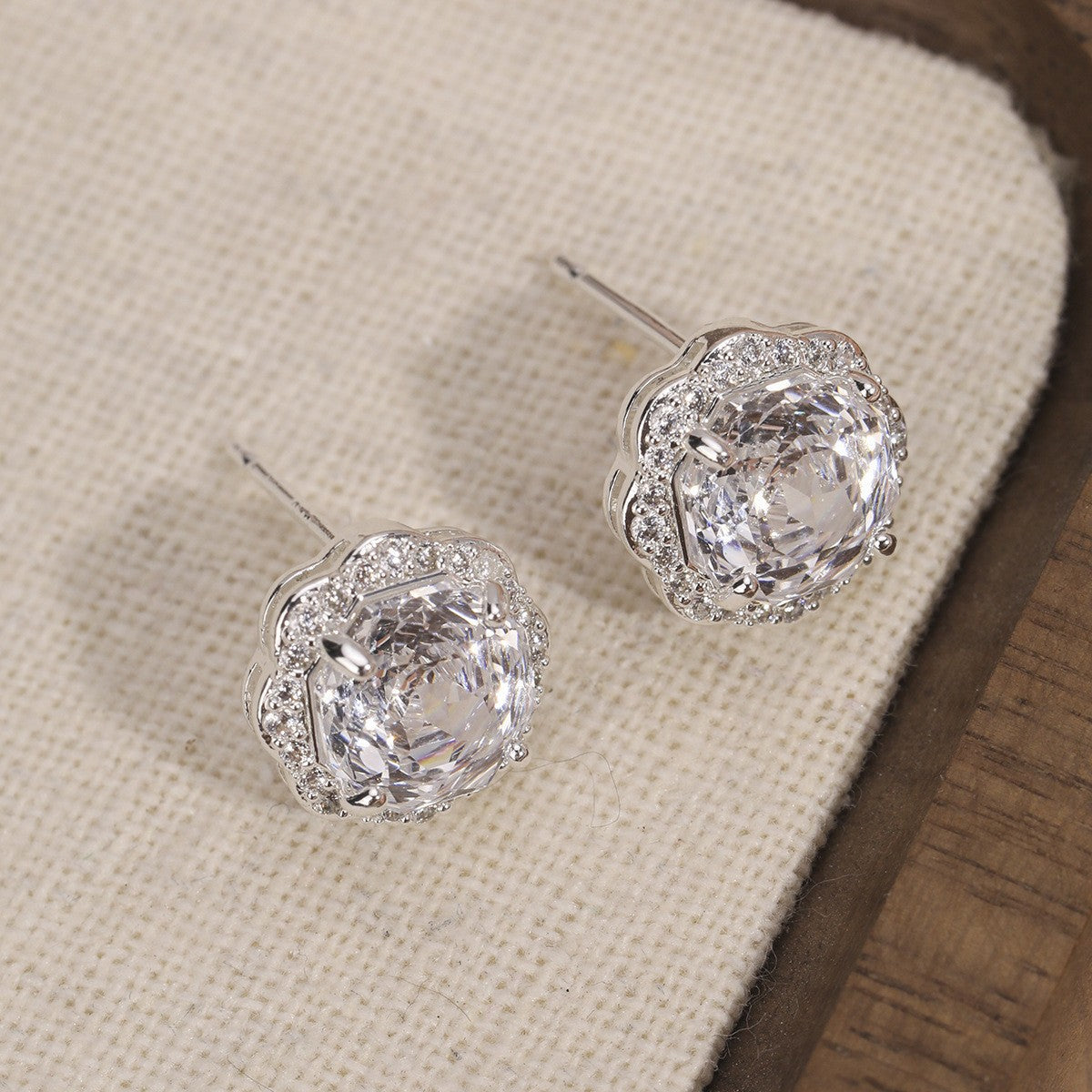 Pearl Colorful Zircon Female Fresh Temperament Stud Earrings