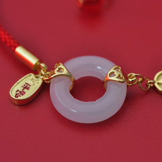 Peace Buckle Red Rope Light Luxury Minority Exquisite Bracelets