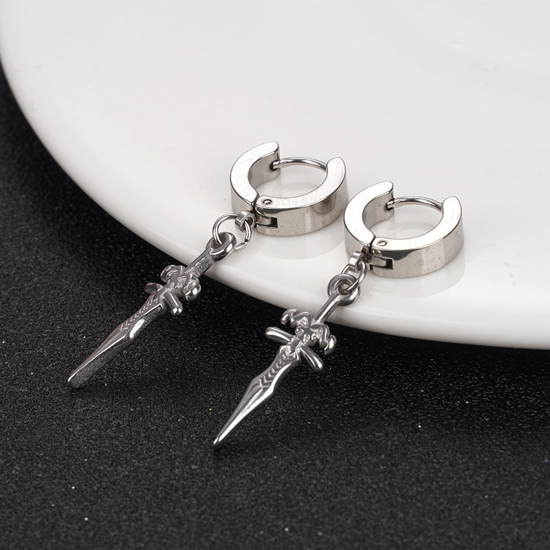 Titanium Steel Clip Eardrops Clips Cross Ear Buckle