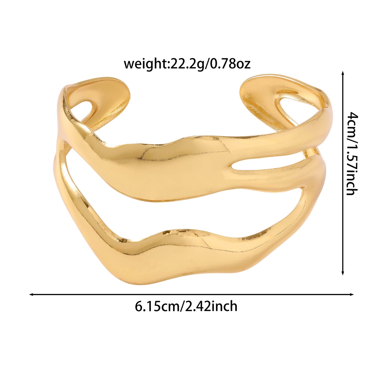 Women's Stainless Steel Open Adjustable Affordable Luxury Fashion Bracelets