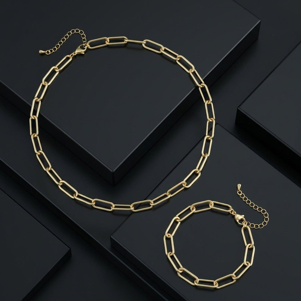 Clip Two-piece Special Interest Light Luxury Style Clavicle Chain Trendy Necklace